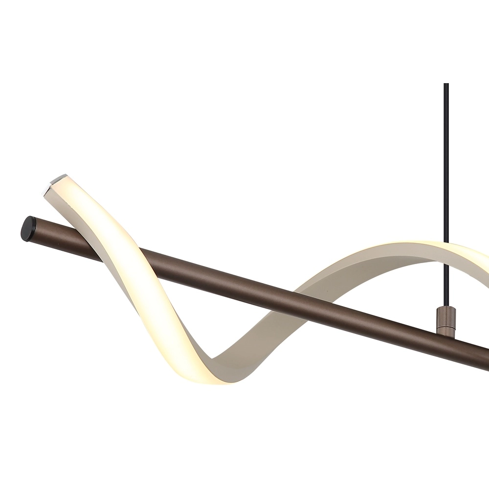 Pendant lamp Spiro bronze with sand brown Globo 9007371587315