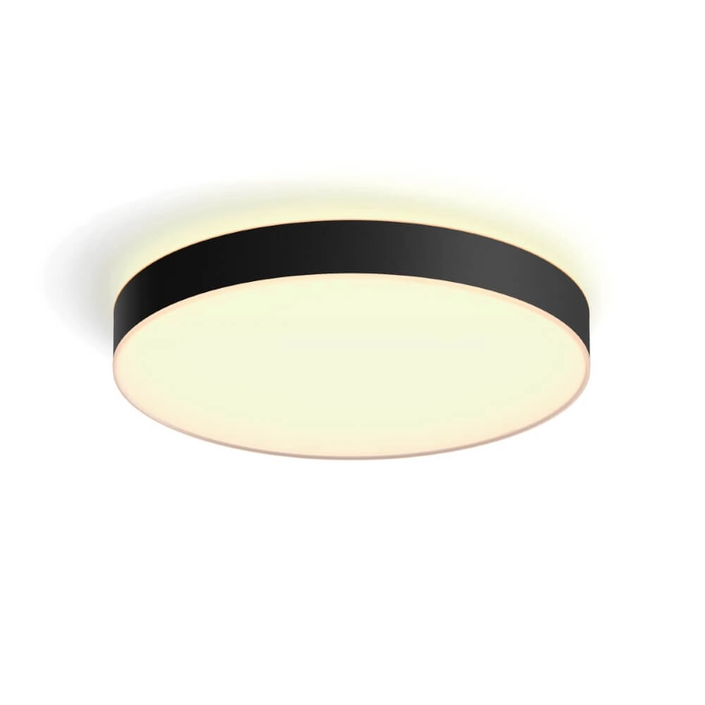Ceiling lamp Hue Enrave XL - White Ambiance Ø 55.1cm black Philips 8718696176481
