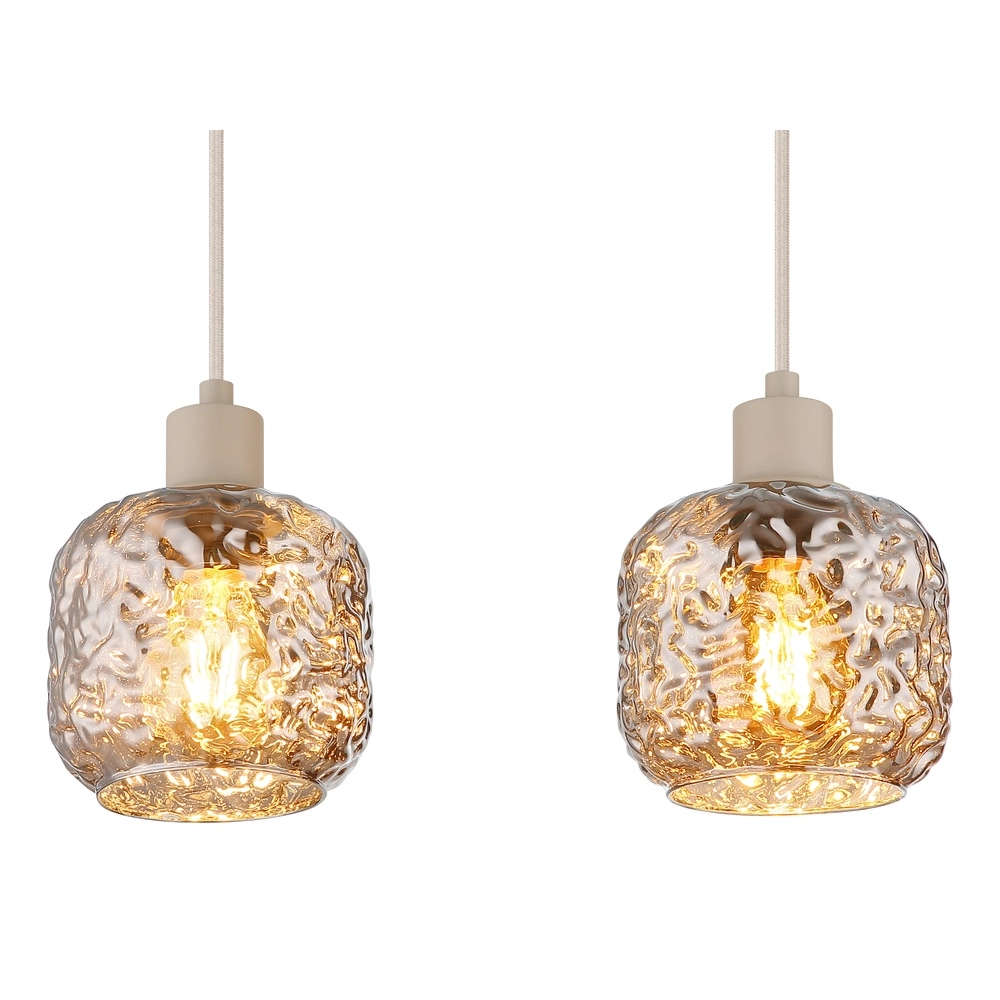 4-light pendant lamp Antonio sand brown Globo 9007371578726