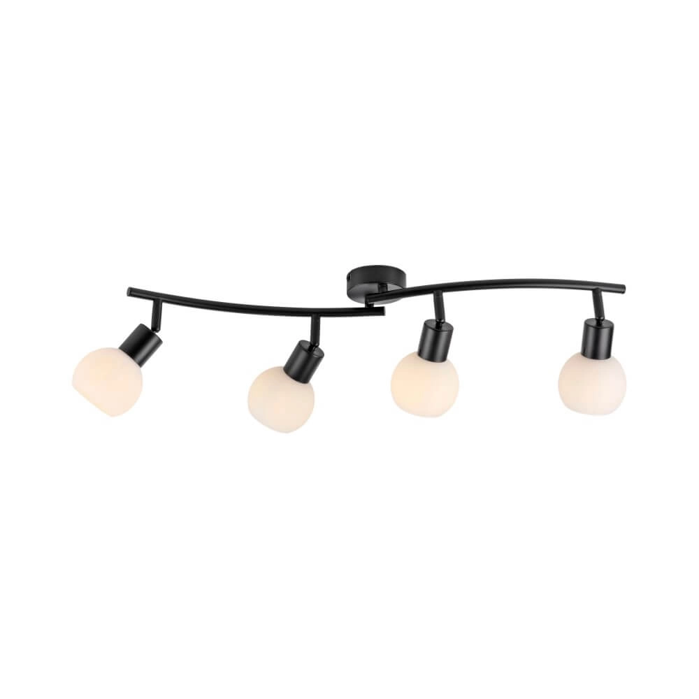 Black ceiling lamp Loki 4-light