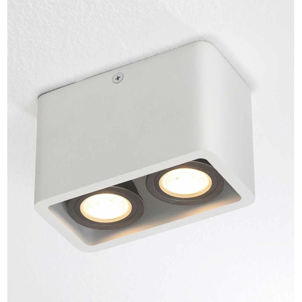Double surface-mounted spot Bronx white Artdelight 8719831731718
