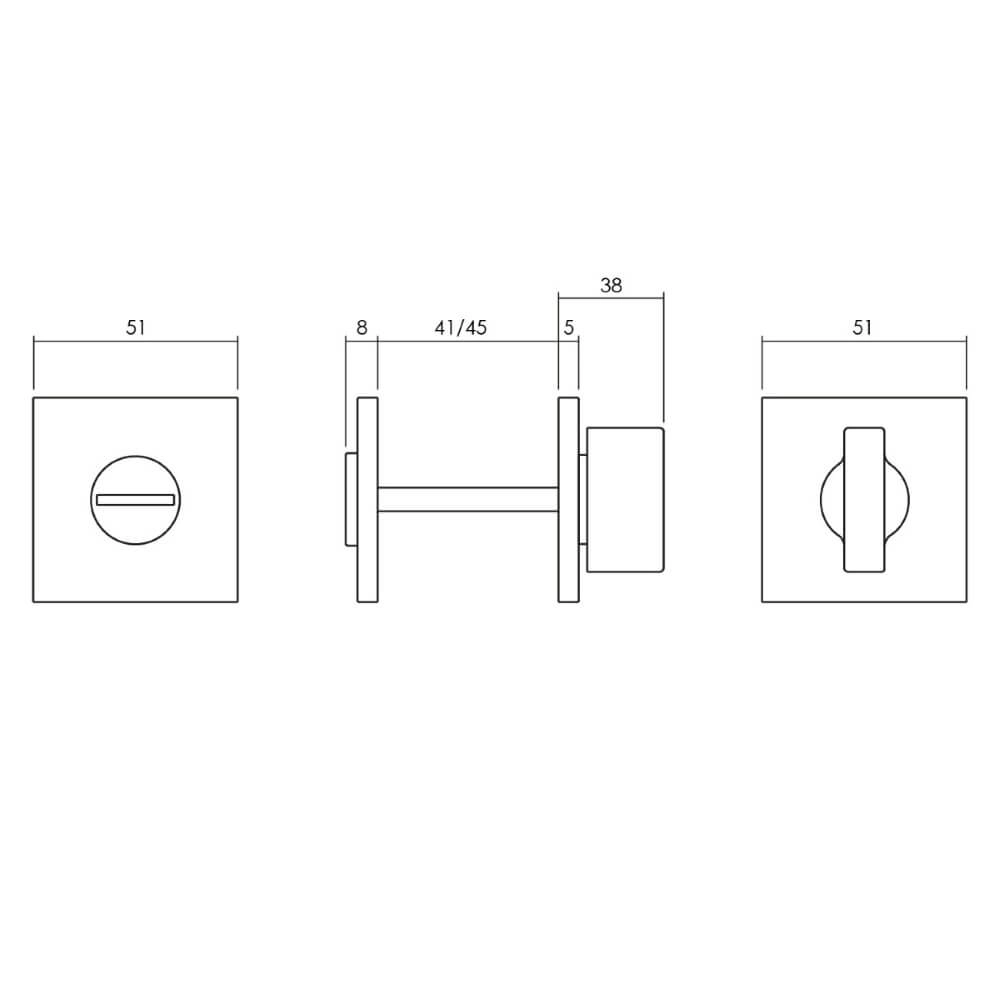 WC closure square Tira anthracite Olivari 8714186482025