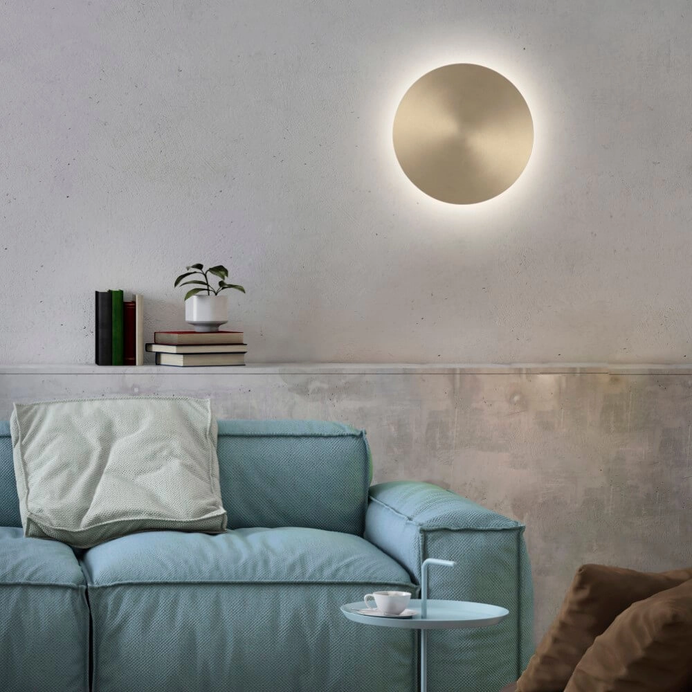 Design wall lamp Akku Puntua Ø 25cm brass Paul Neuhaus 4012248372524