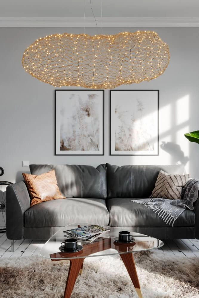 Hanging lamp Hayden gold 50cm By Rydéns 7391741012609