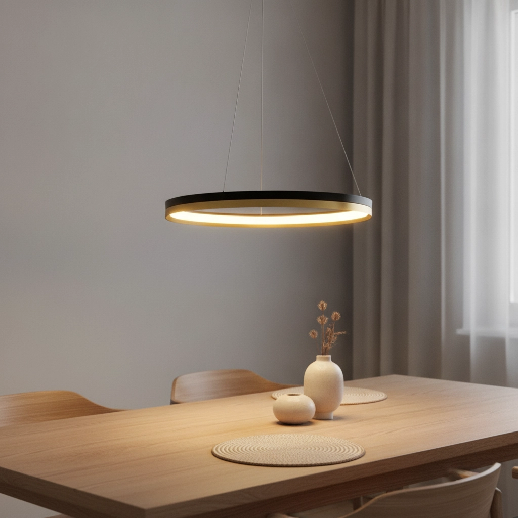 Pendant lamp Cantria black with gold Ø 60cm