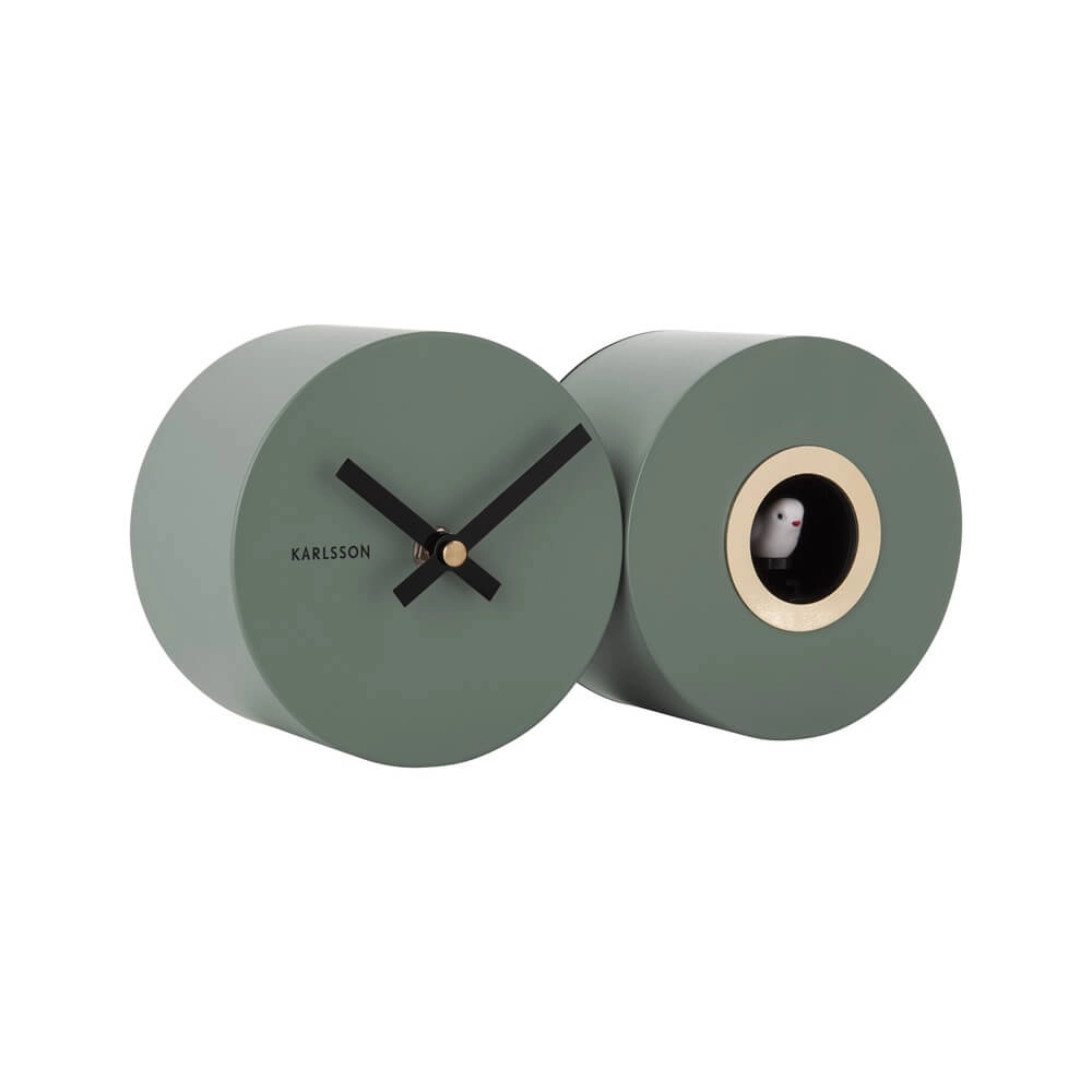 Wall Clock Duo Cuckoo green Karlsson 8714302698002
