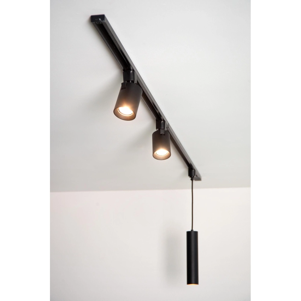 Rail pendant light Track Floris 1-phase black Lucide 5411212093370