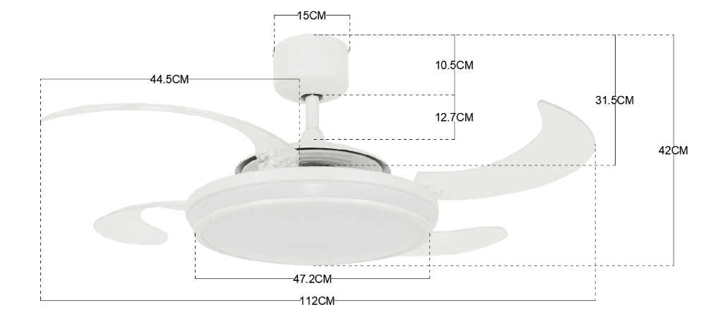 White ceiling fan Fanway Evo 1 Ø 122cm Beacon 9333509114505