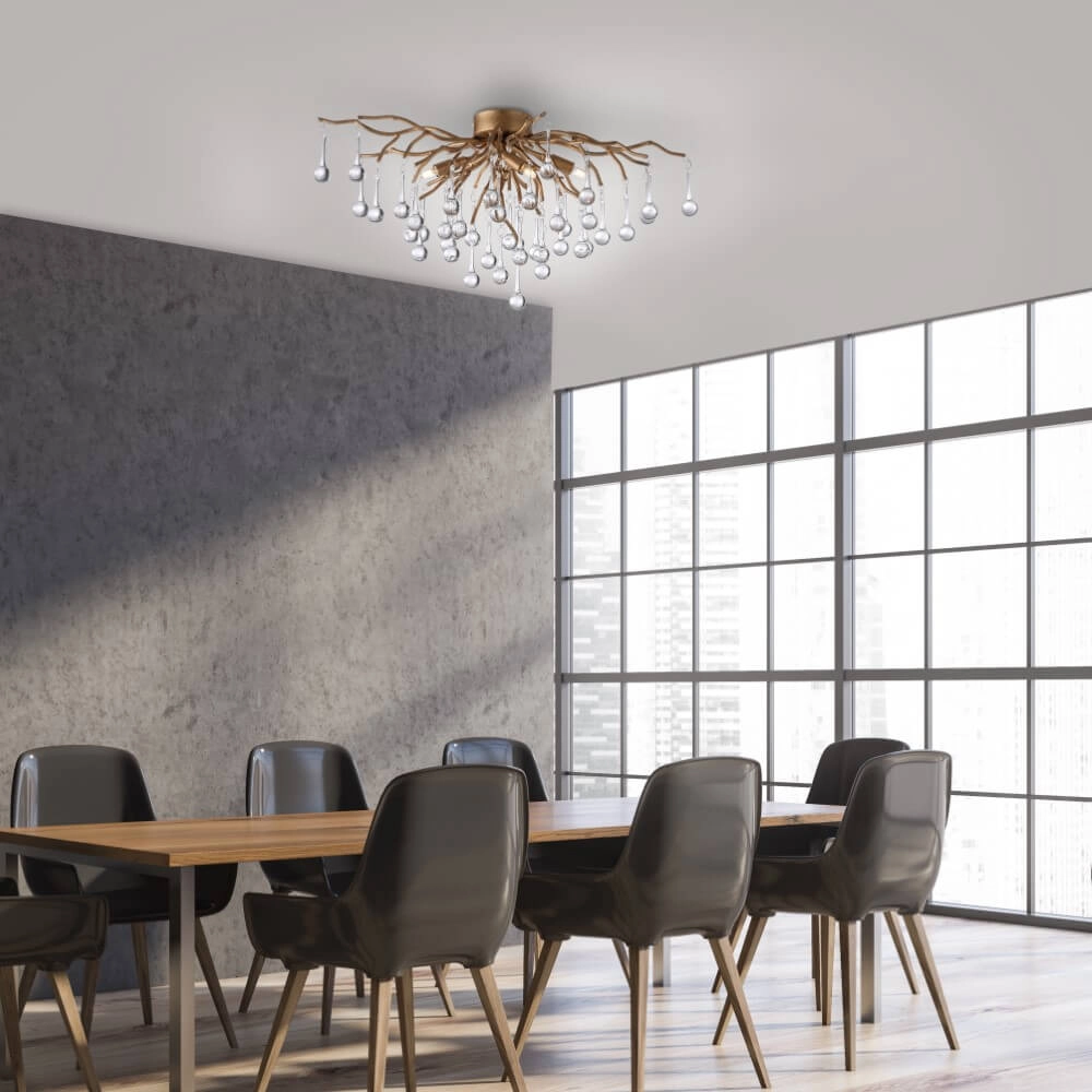 Chandelier Icicle brass 60cm Paul Neuhaus 4012248352069