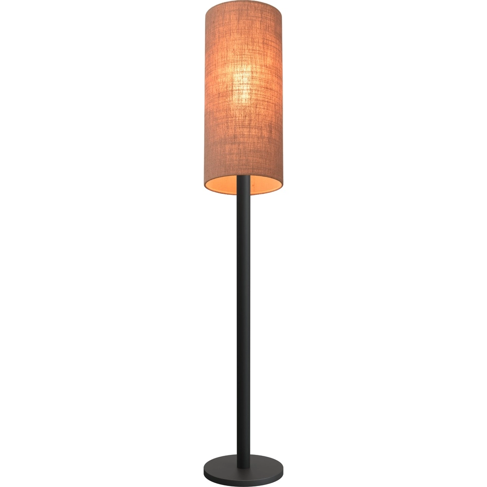 Floor lamp Lisbourg Black with tan beige hood