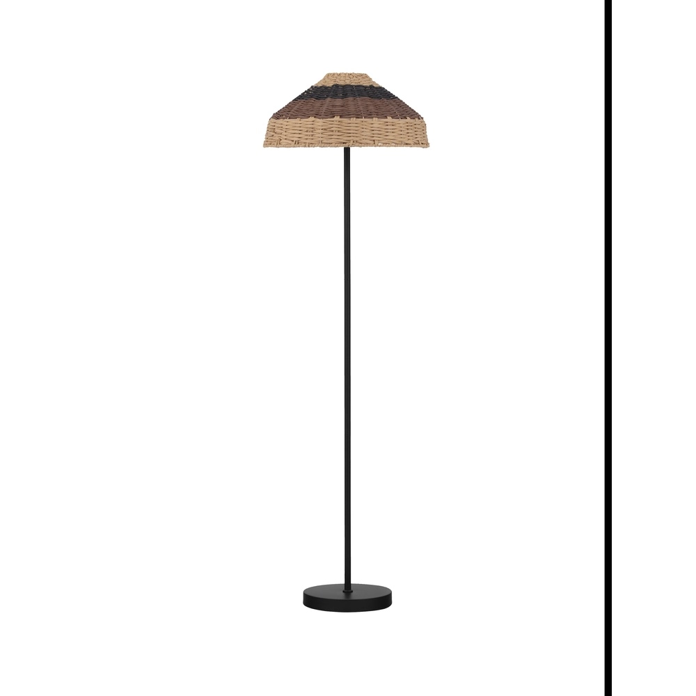 Floor lamp Caro black and rattan Lyora 5212017453013