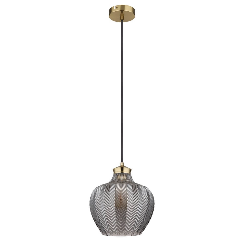 Pendant lamp Jessica with coloured glass Ø 26cm Globo 9007371481118