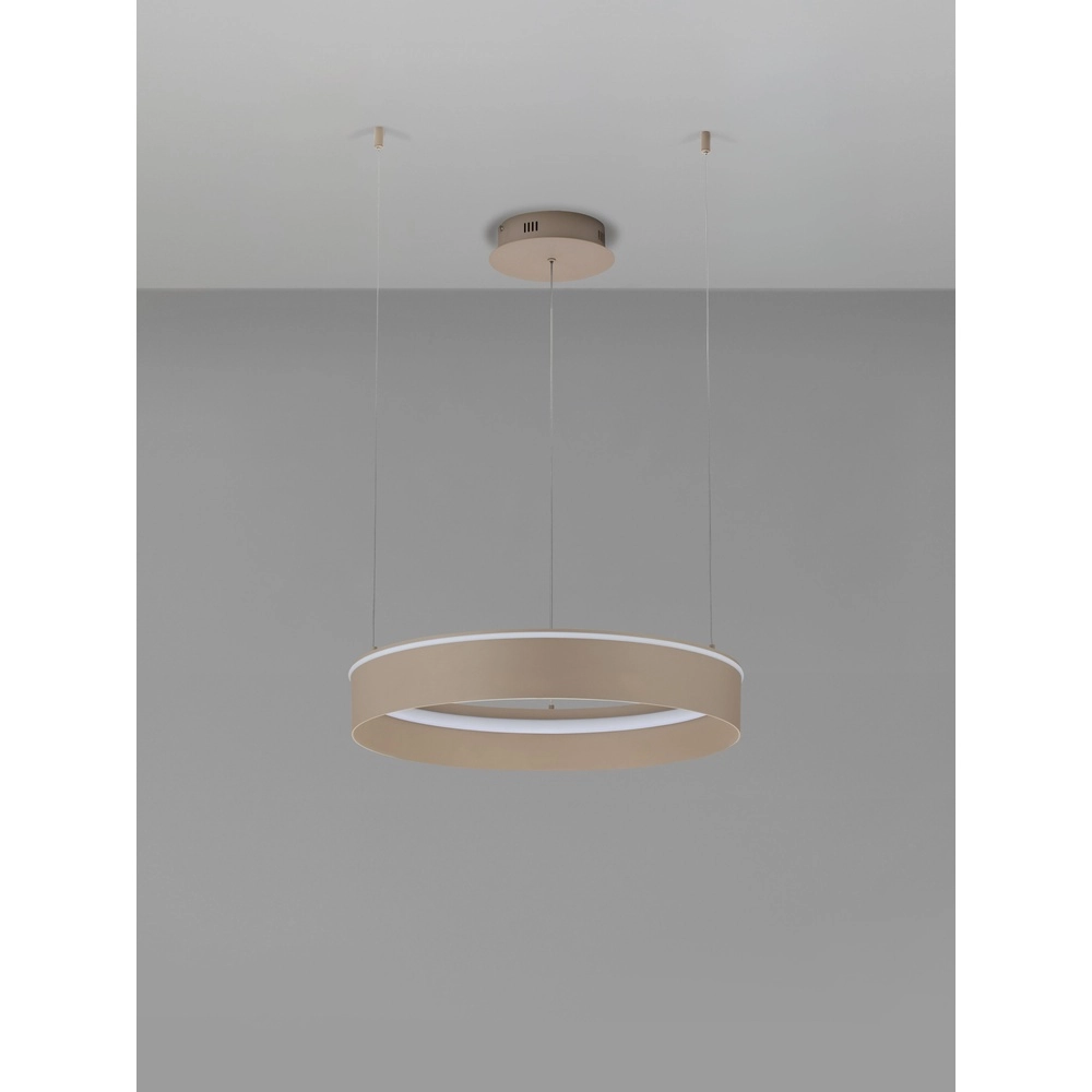 Modern pendant lamp Olivia sand brown Ø 60cm Lyora 5212017494184