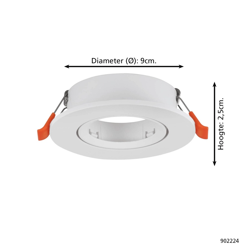Recessed spotlight Barranco white Ø 9cm Eglo 9008606359066