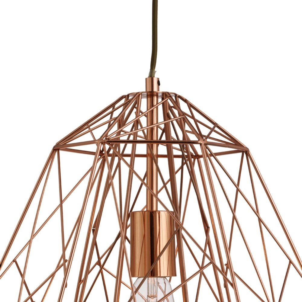 Copper wire lamp Geometric Cage Ø 39cm Searchlight 5053423060545