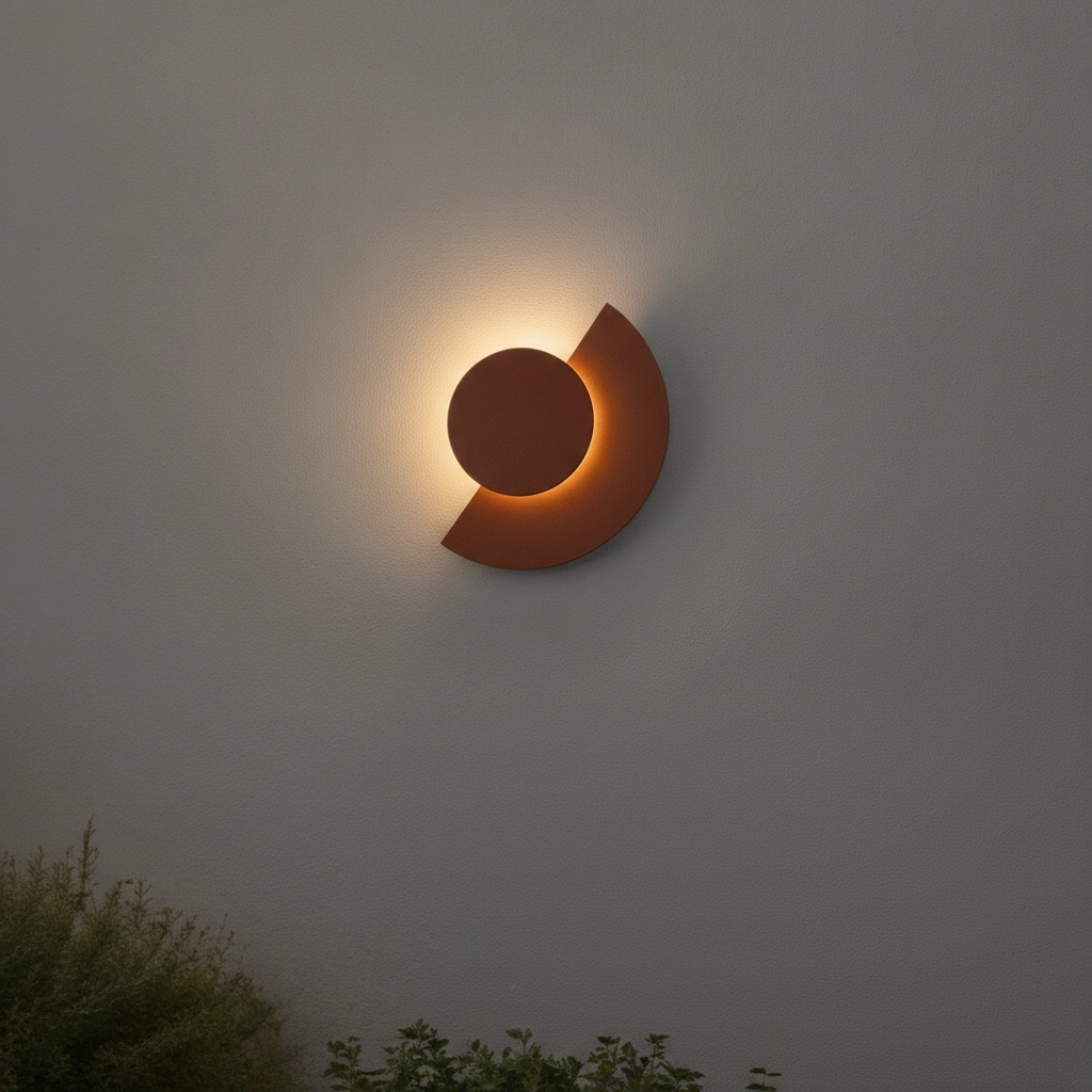 Modern wall lamp Gloo rust brown - 3000K