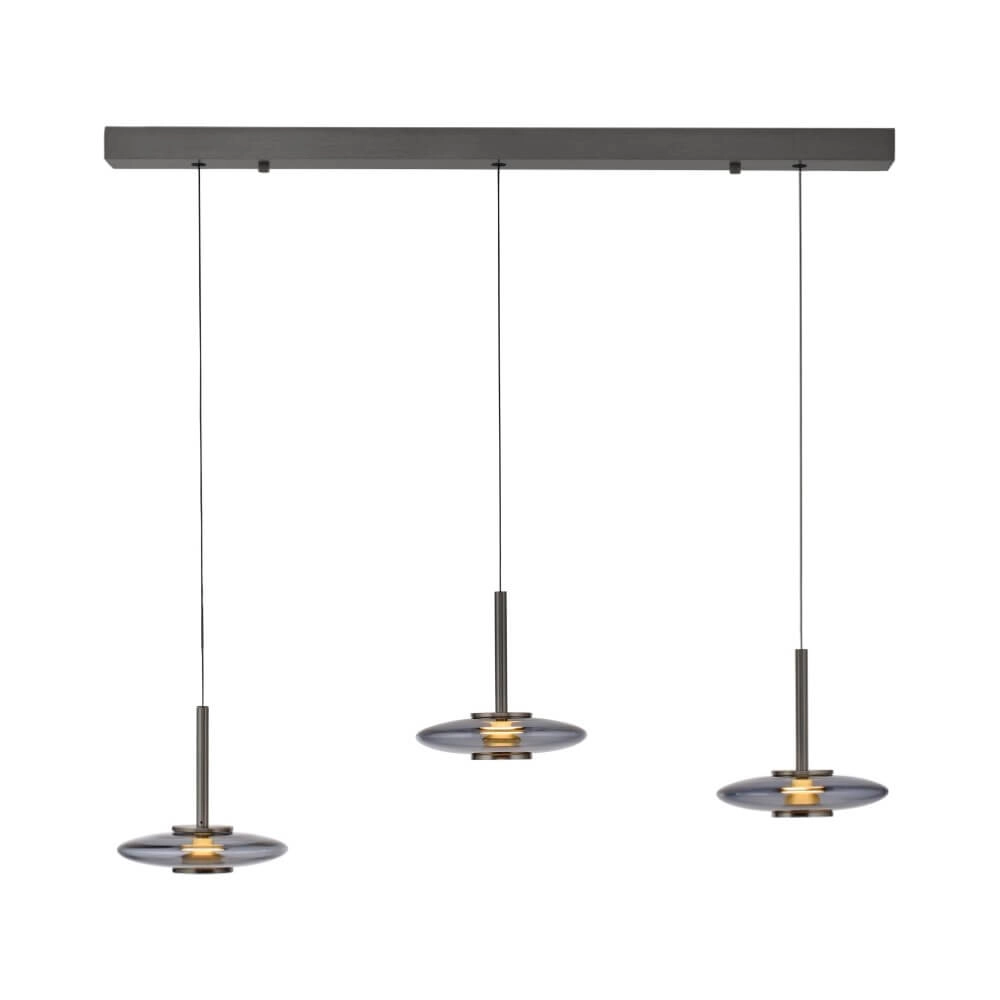 Hanging lamp 3-light Pure Vitrum design gray Paul Neuhaus 4012248382646