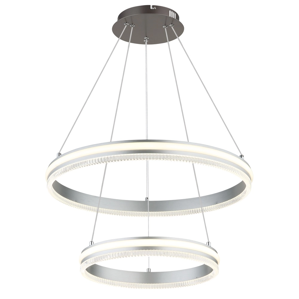 Pendant lamp Francine gunmetal 2 rings