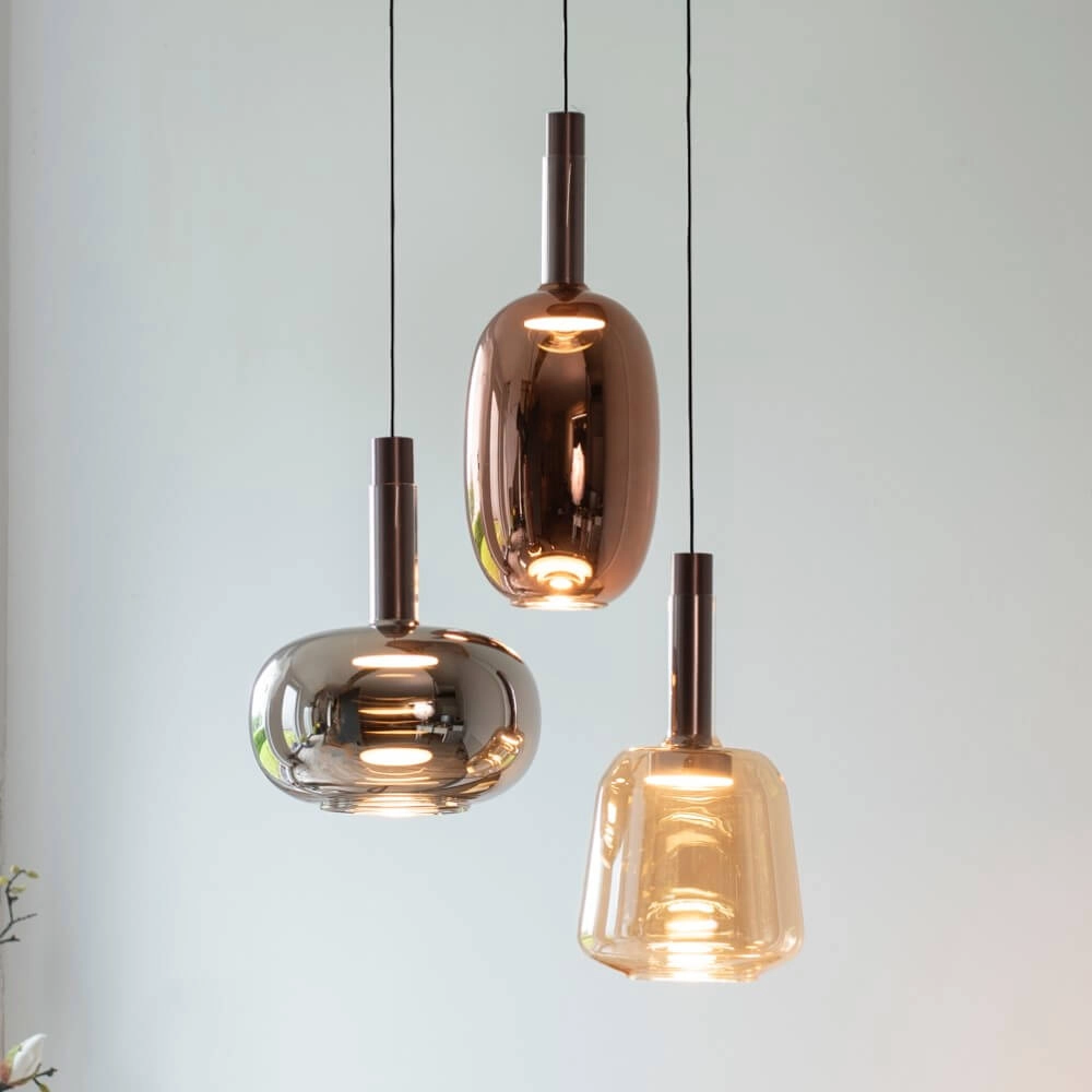Cheerful hanging lamp Irides 3-light round Paul Neuhaus 4012248385845
