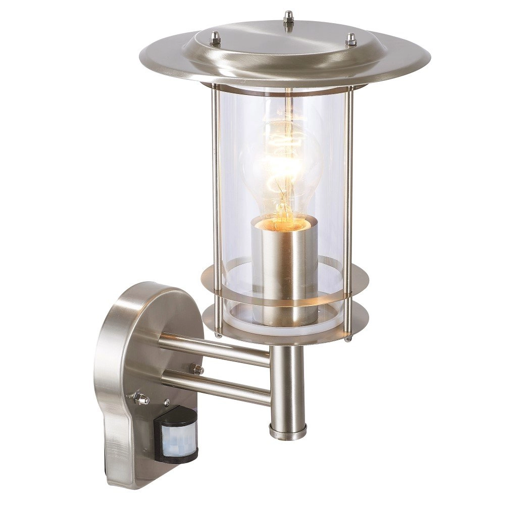 Stainless steel outdoor lamp with sensor York