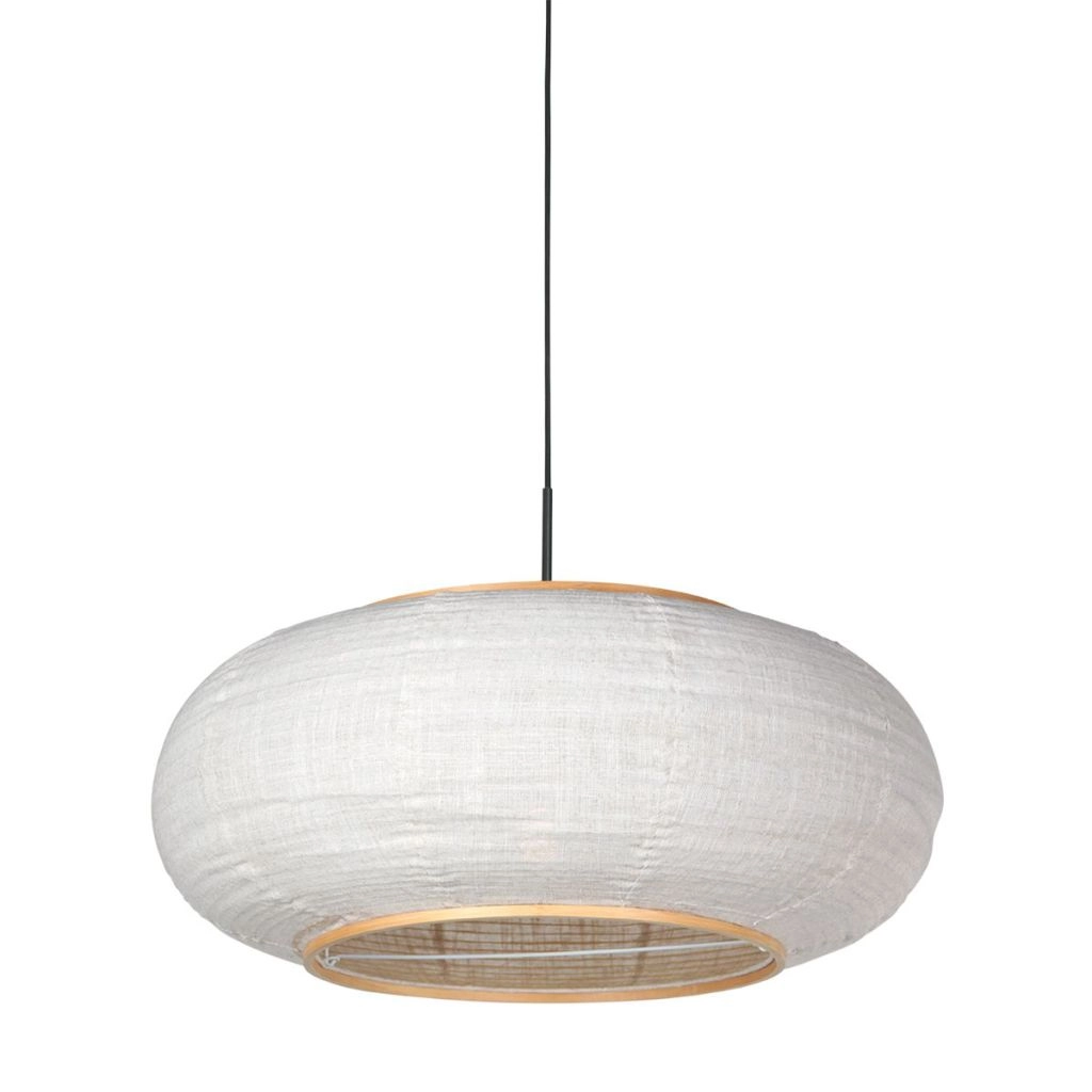 Pendant lamp Silva Alba with white shade Ø60cm