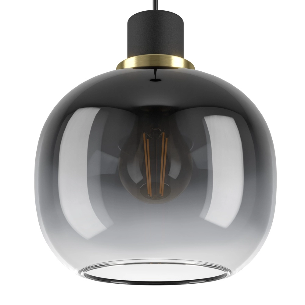Glass pendant lamp Oilella Ø 19cm - smoke glass Eglo 9002759996161