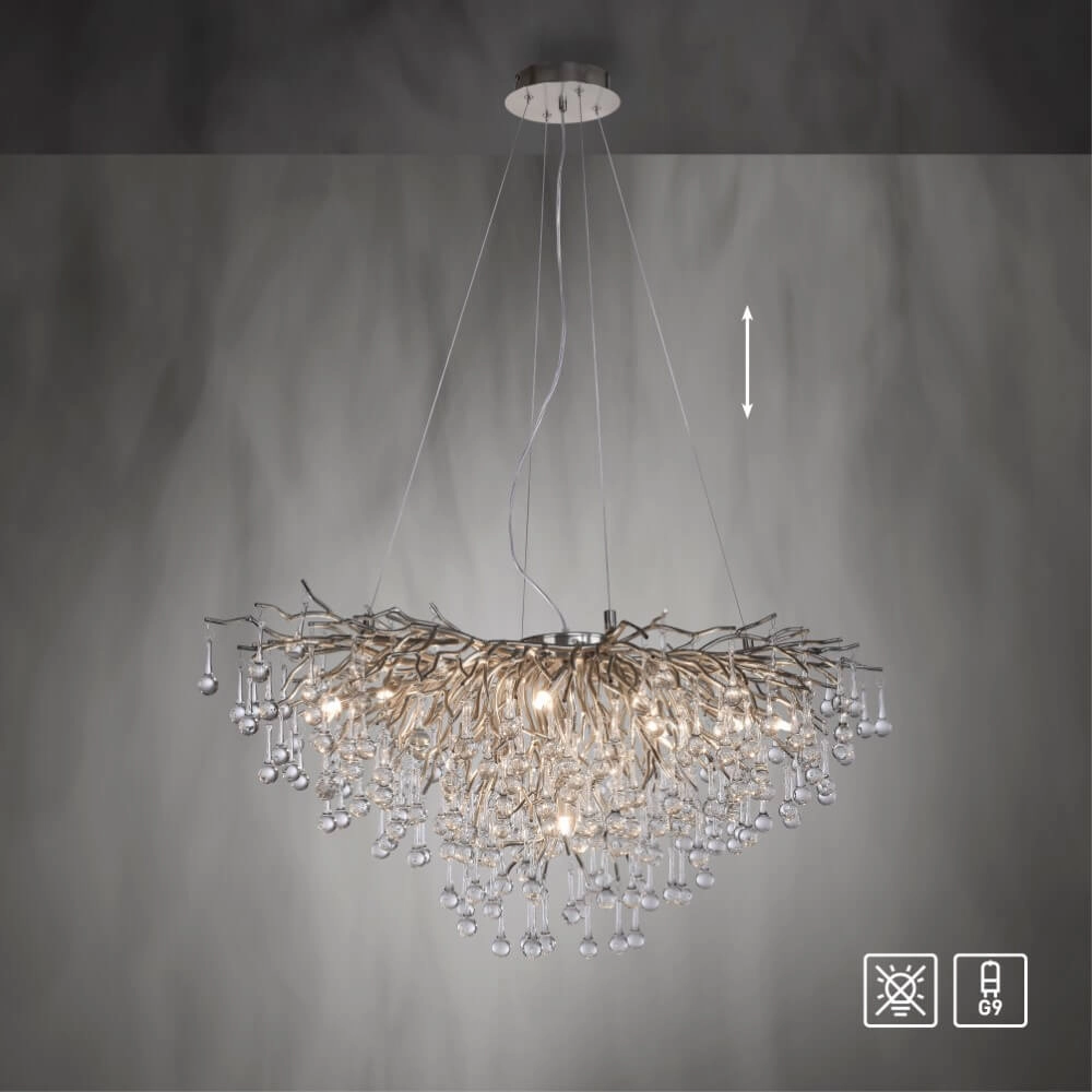 Unique chandelier Icicle metal Paul Neuhaus 4012248352137
