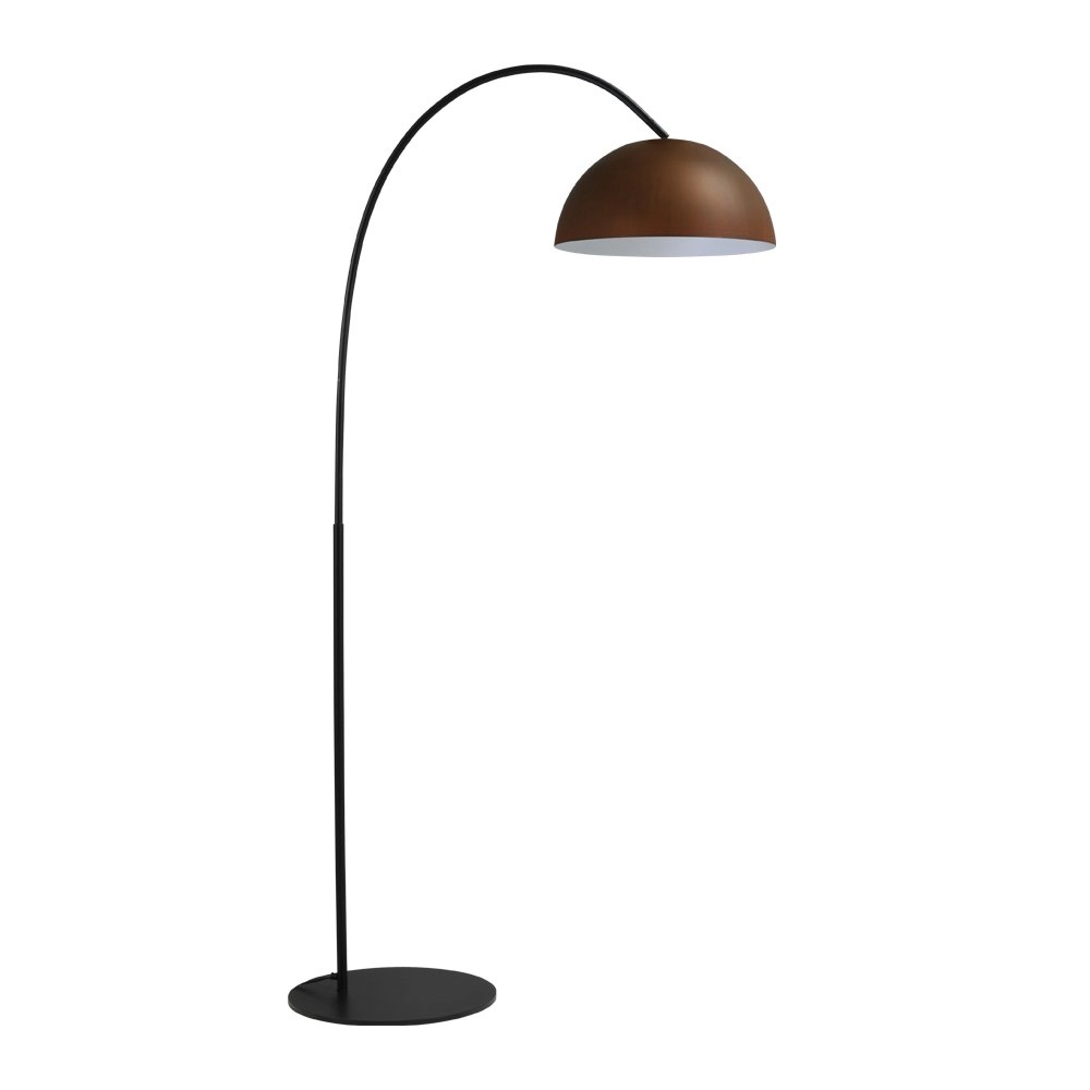 Floor lamp Industria 186 rust brown with white