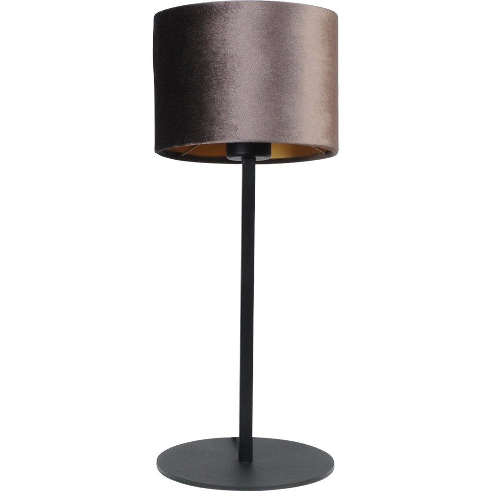 Black table lamp Venus with brown lampshade