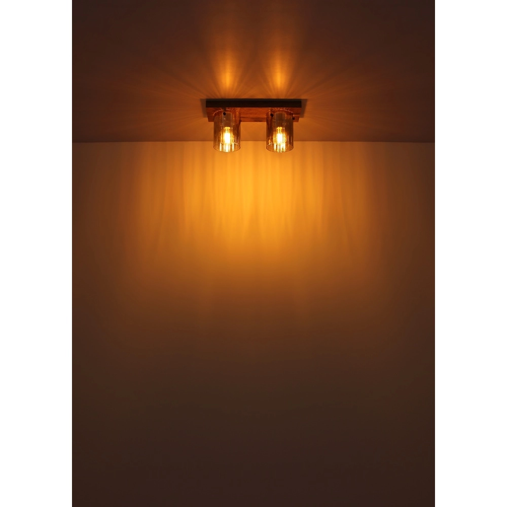 Ceiling lamp Underwood wood 2-light Globo 9007371481033