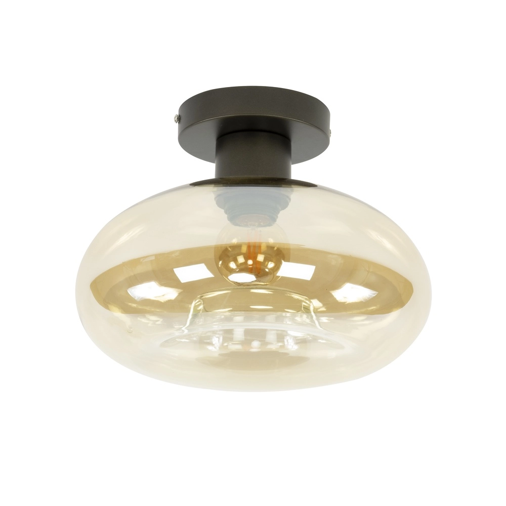 Glass ceiling lamp Soll Ø 27cm - amber glass Lyora 8716803510890