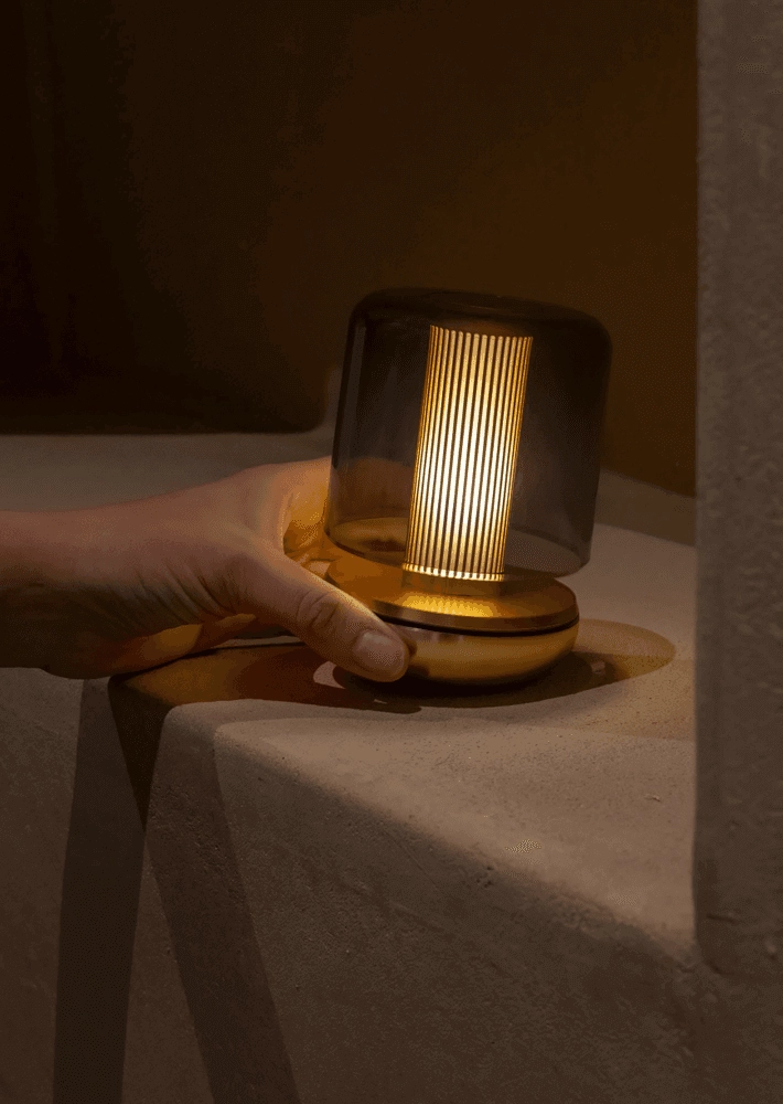 Rechargeable table lamp Firefly gold smoked Humble 6097522568556