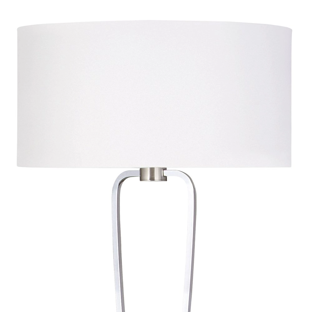 Table lamp shade Paris II gray with white lampshade Trio 4017807368390