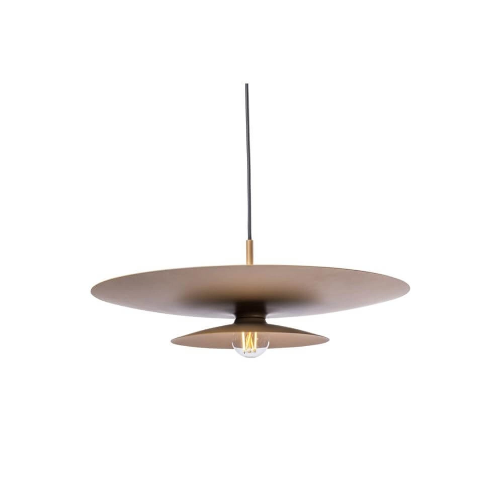 Pendant lamp Linares umbrella brown Ø 50cm Artdelight 8720701101678