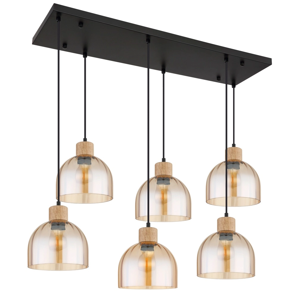 6-light pendant lamp Swanson Black Globo 9007371586653