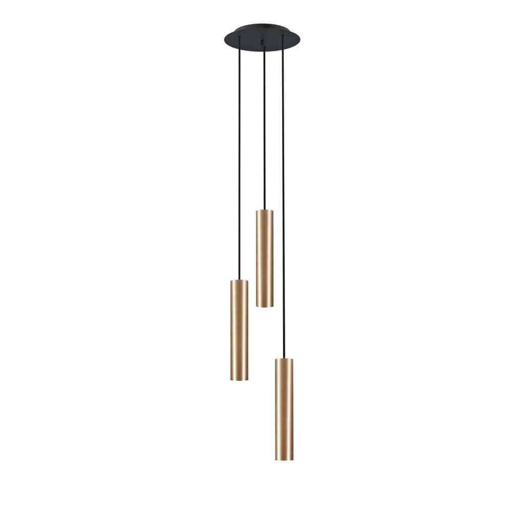 3-light hanging lamp Baton gold Lyora 5903139785594