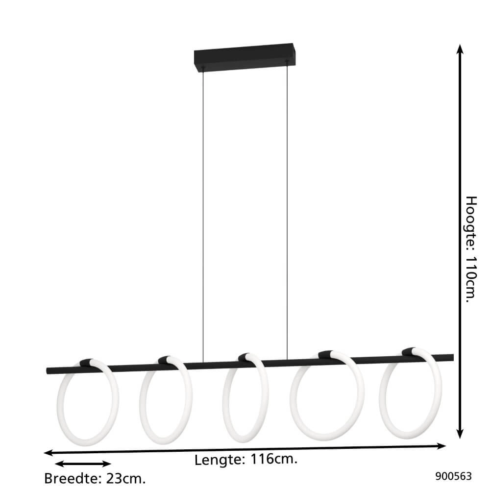 Modern hanging lamp Caranacoa 5-light Eglo 9008606244652