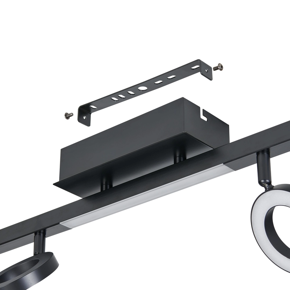 Black LED ceiling light Cardillio 1 160cm Eglo 9008606255986