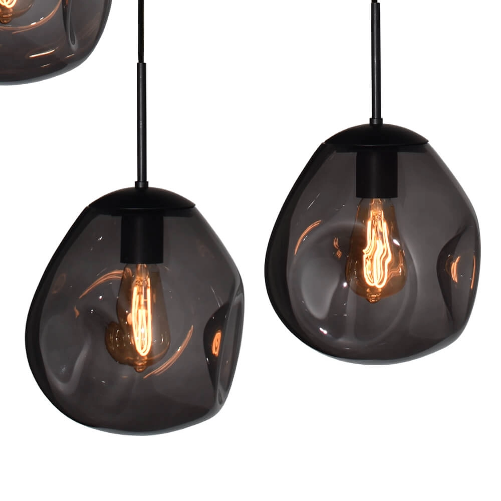 Hanging lamp Lava 8x smoke glass Ø 24cm Masterlight 8718121286365