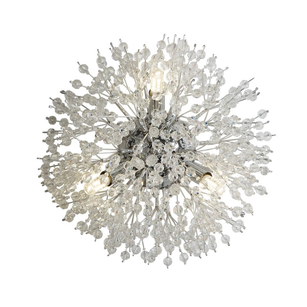 Wall lamp Sunburst Ø 29cm chrome Searchlight 5053423243795