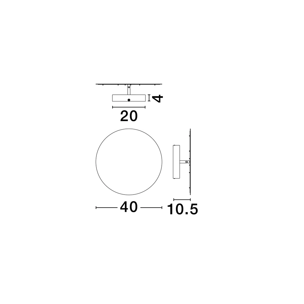 Design wall lamp Alida chrome Ø 40cm Lyora 5212017470959