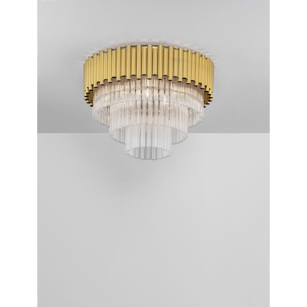 Ceiling lamp Magnolia gold with crystal Ø 50cm