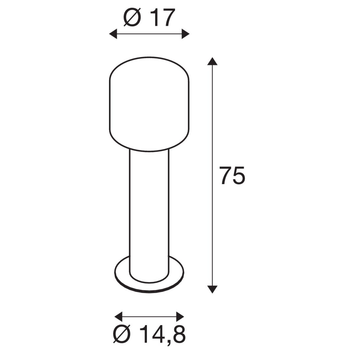 Design standing outdoor lamp Ovalisk 75cm anthracite SLV 4024163248303