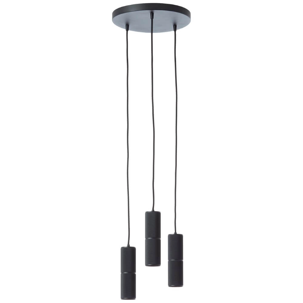 3-light pendant lamp Marty Ø 30cm black