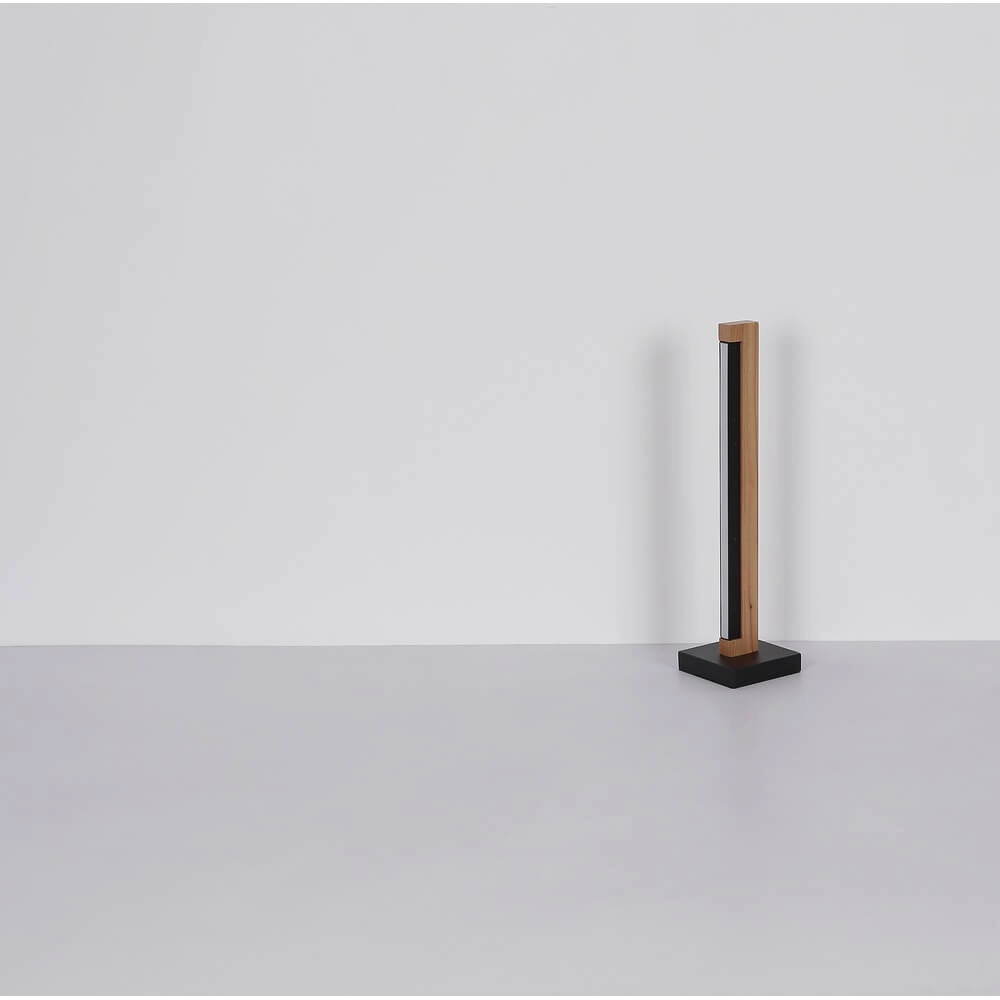 Design table lamp Starla black with wood 48cm Globo 9007371459292