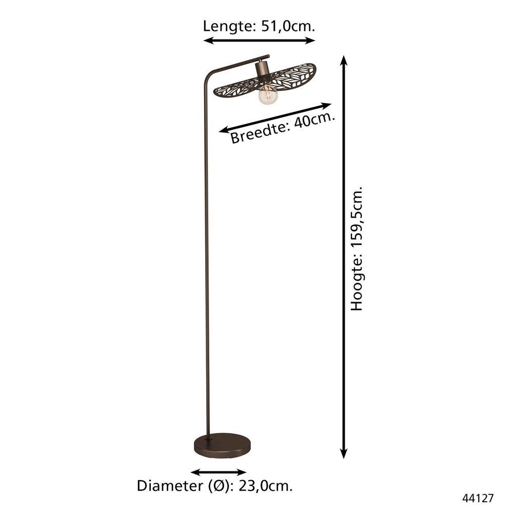 Floor lamp Swaby Ø 40cm Eglo 9008606359615