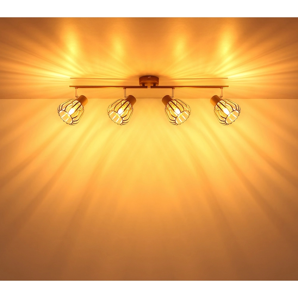 Ceiling lamp Olin 4-light coffee brown Globo 9007371592579