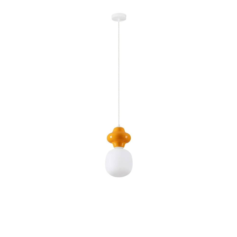 Pendant lamp Clio S orange ceramic Lyora 5212017461216