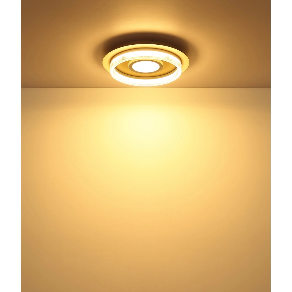 Modern ceiling lamp Zara sand brown Ø 40cm Globo 9007371570065
