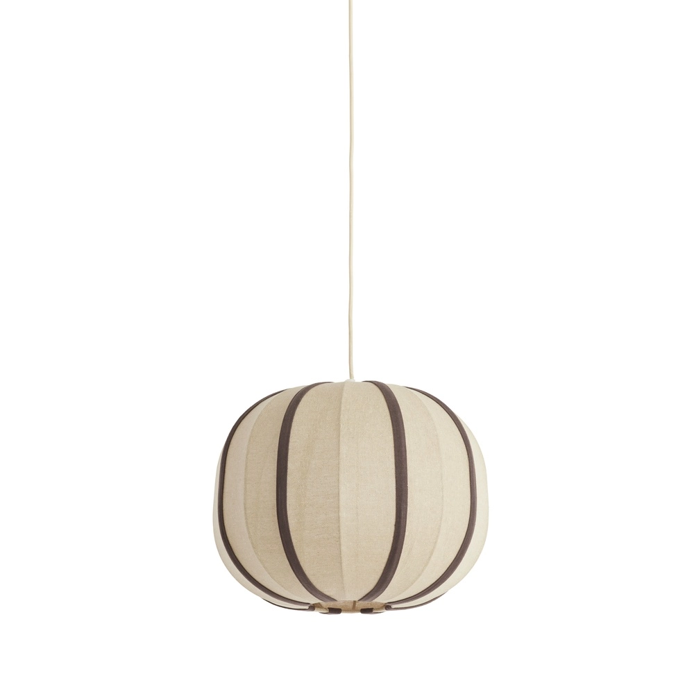 Japandi pendant lamp Esmiria Ø 40cm - dark brown